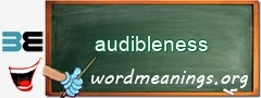 WordMeaning blackboard for audibleness